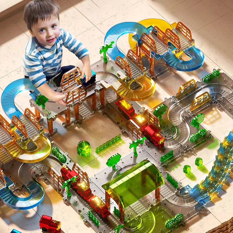 Large Railway Track Play Set &ndash; Educational DIY Assembly