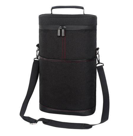 Cooler Bag for 2 Bottles &ndash; Portable Ice Carrier for Picnic Black