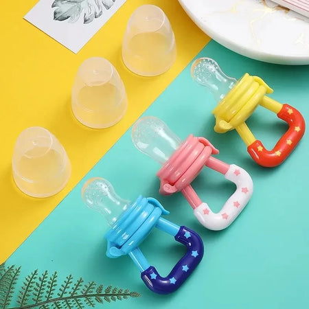DHDH Baby Fruit and Vegetable Teether Silicone Pouches for Infants 3pcs