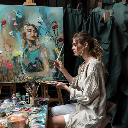 Acrylic Oil Paint Brushes Set 24 PCS &ndash; Wooden Handles