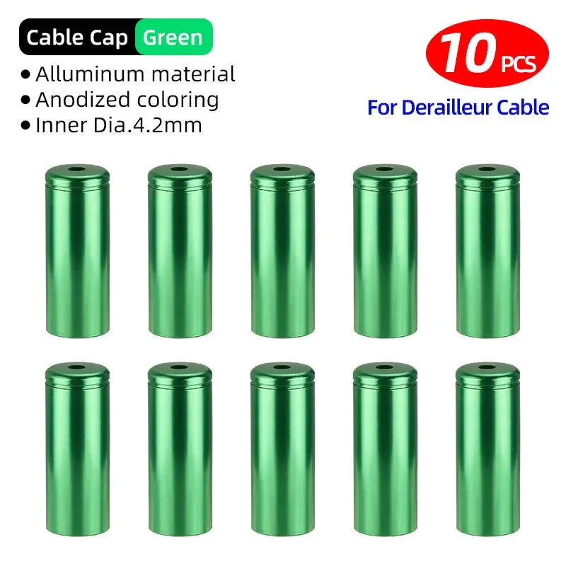 5mm Alloy Bicycle Brake Cable End Cap &ndash; Durable CNC-Machined Protection 4mm Shifter GN 10pc / CHINA