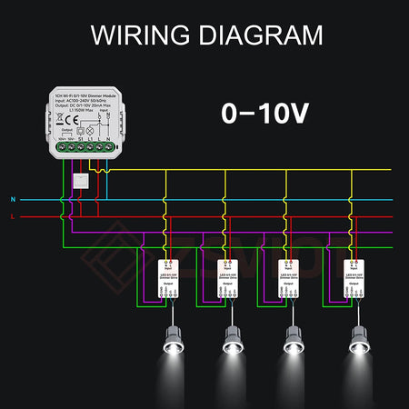 Tuya WiFi 0/1-10V LED Dimmer Controller &ndash; Voice Control