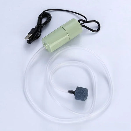 Aquarium Oxygen Air Pump USB Mini Aerator &ndash; Quiet Operation green