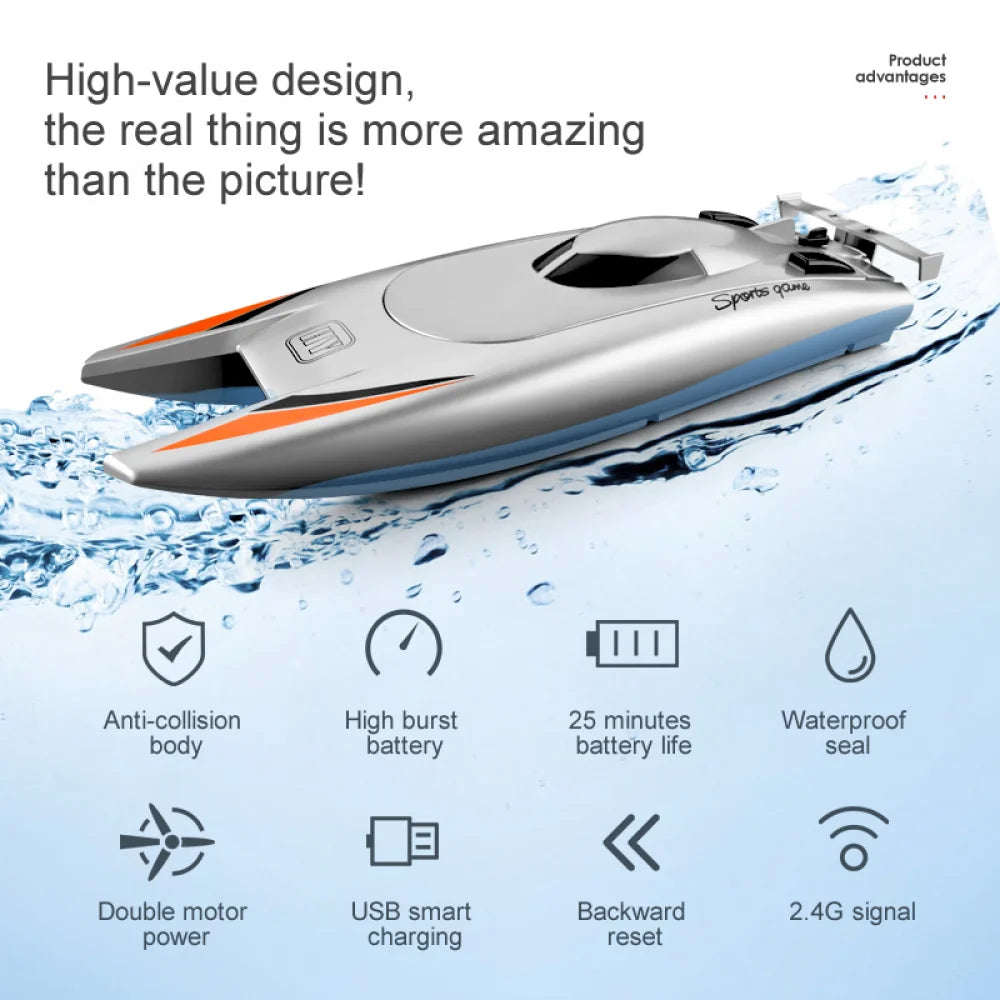 30Km/h RC Boat &ndash; Waterproof Remote Control Speedboat for Kids