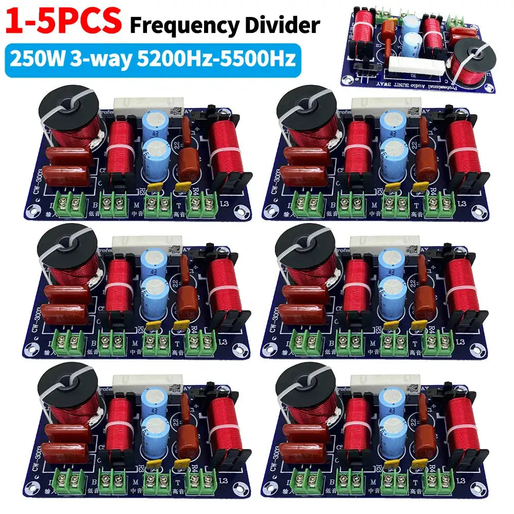 250W 3 Way Treble Mid Bass HiFi Speaker Crossover Module