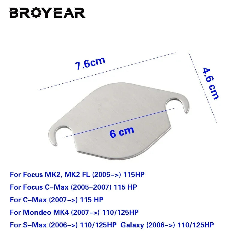 Stainless Steel Valve Blanking Plate For Ford 1.8 TDCi Duratorq Focus Mk2 by InterCyprus Trading Ltd