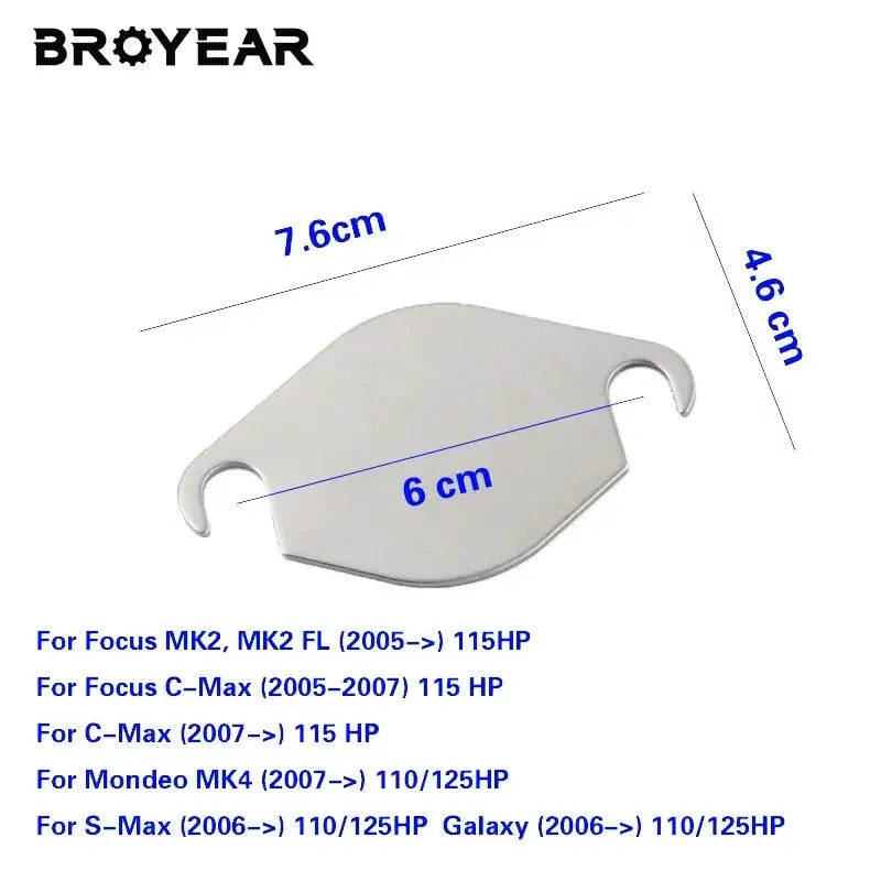 Valve Blanking Plate Stainless Steel for Ford Focus MK2 C-Max by InterCyprus Trading Ltd
