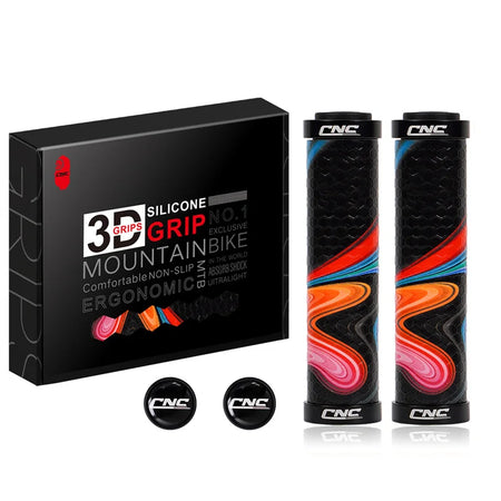 CNC Lock-On Silicone Shockproof MTB Handlebar Grips Northern lights