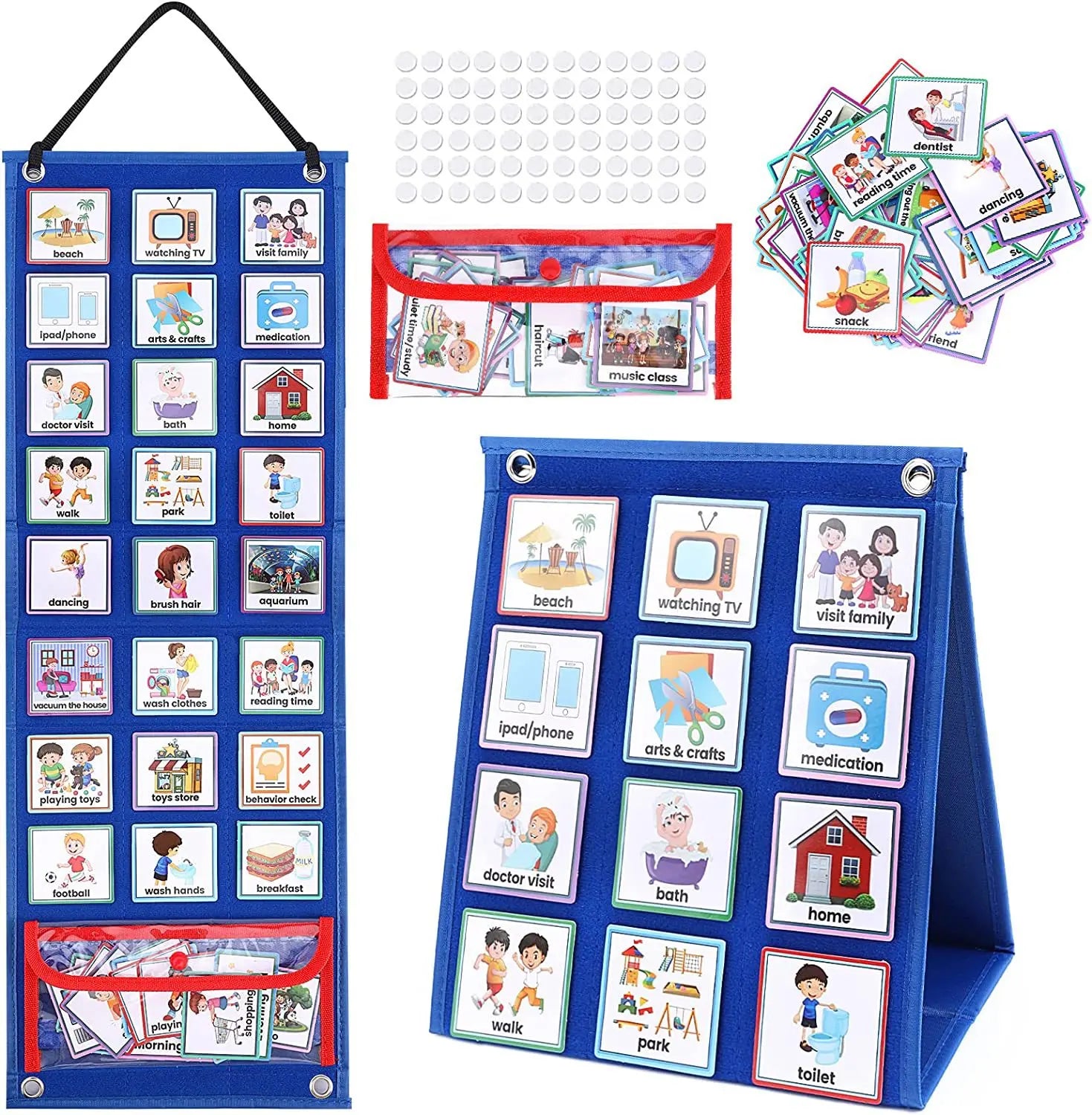 Montessori Visual Daily Schedule Chart for Kids with Autism - 70 Cards Educational Tool
