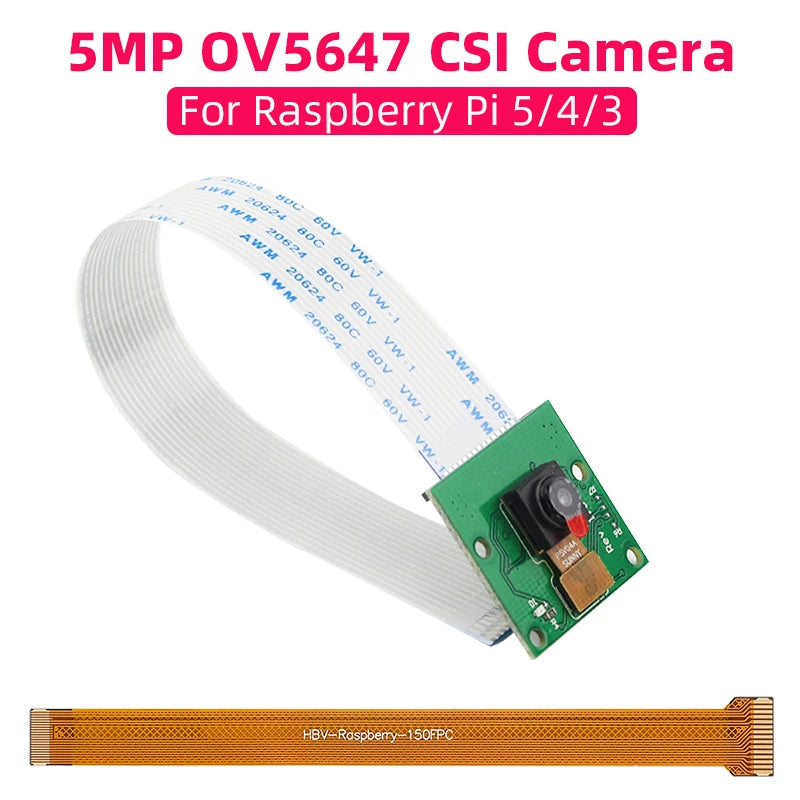 Raspberry Pi 5MP Camera Module &ndash; High-Definition 1080P Video Capture