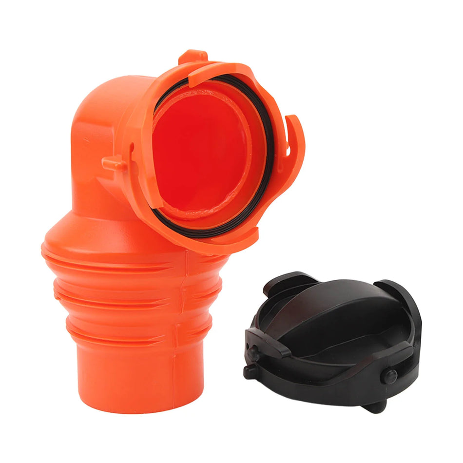Cot pentru furtun de canalizare RV cu capac la 90 de grade, conector ușor de instalat