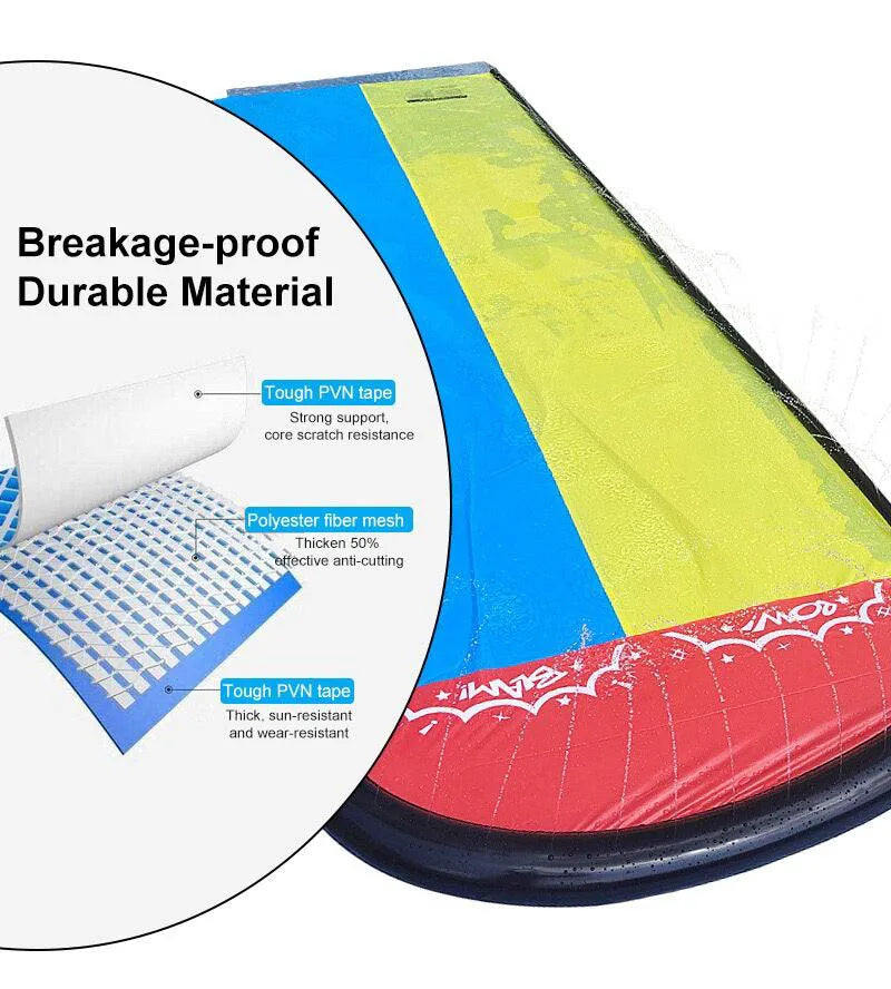 Outdoor Garden Racing Double Water Slide Mat &ndash; Endless Summer Fun
