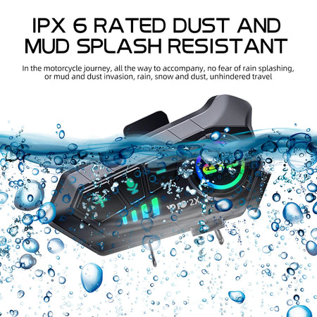 Kebidumei YP10 Bluetooth Motorcycle Helmet Intercom - 300M Wireless Communication System