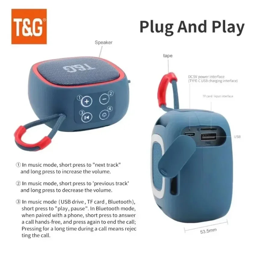 TG-659 Mini Wireless Bluetooth Speaker &ndash; TF Card Support