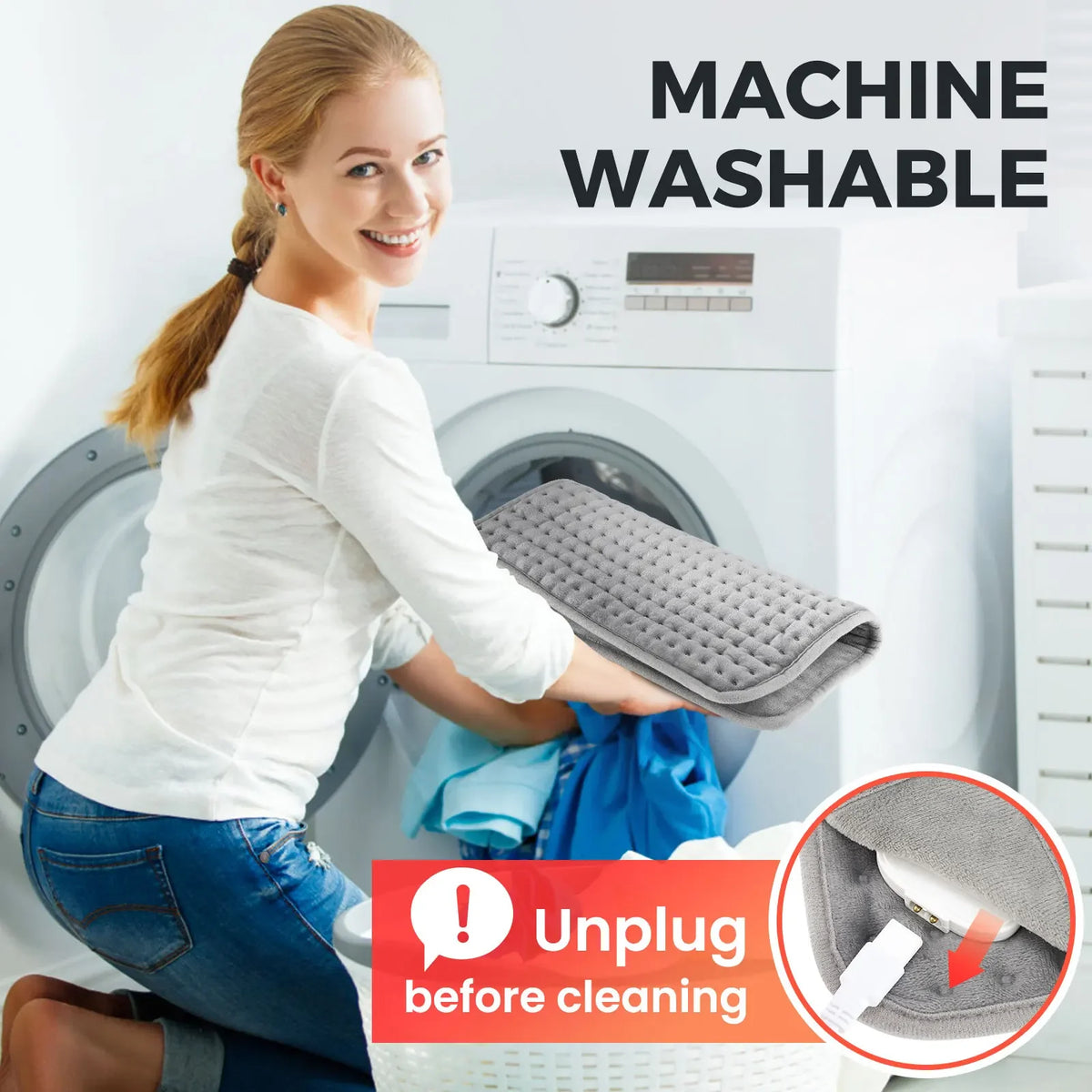 Electric Foot Heating Pad &ndash; Washable Cozy Feet Warmer