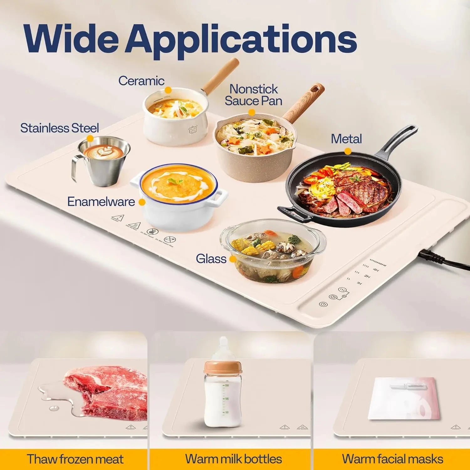 Electric Food Warmer Plate - Constant Temp Heating Plate