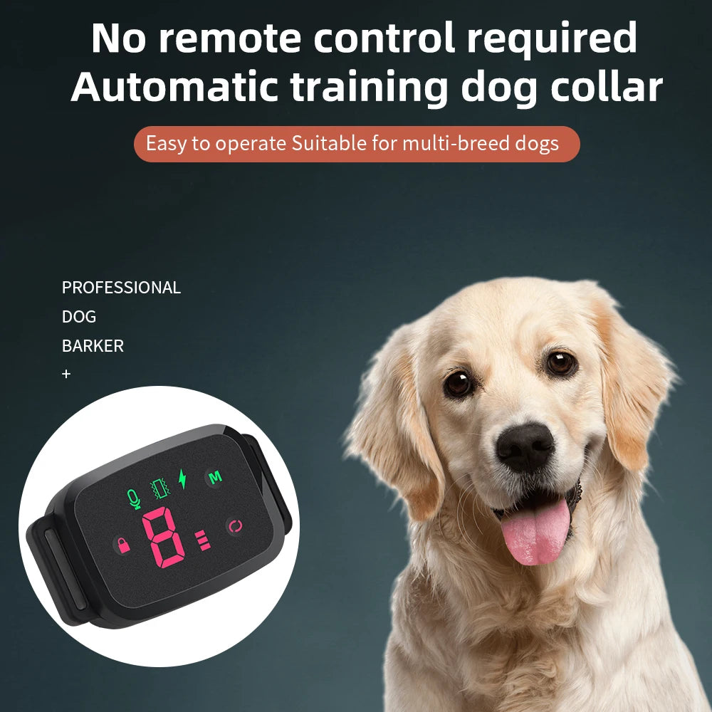 Smart Anti-Barking Dog Collar with HD Display and Waterproof Design