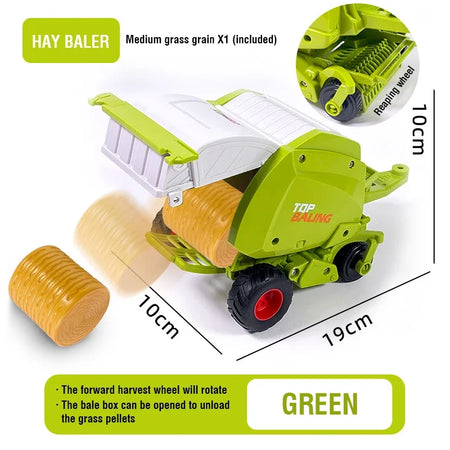 1/24 RC Car for Boys &ndash; Remote Control Farmer Truck with Light Hay baler