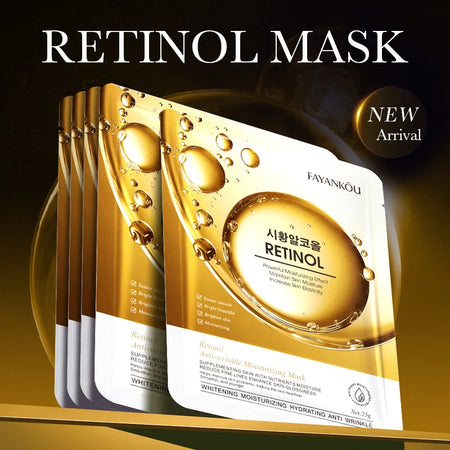 Vitamin C Niacinamide Retinol Face Mask Set - 10 Hydrating Korean Masks