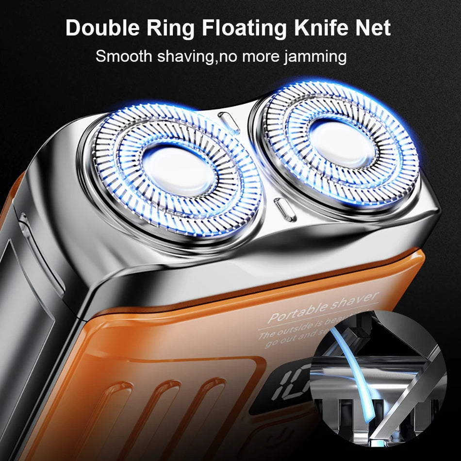 Portable Electric Shaver for Men Mini Razor with Dual Blades, Rechargeable