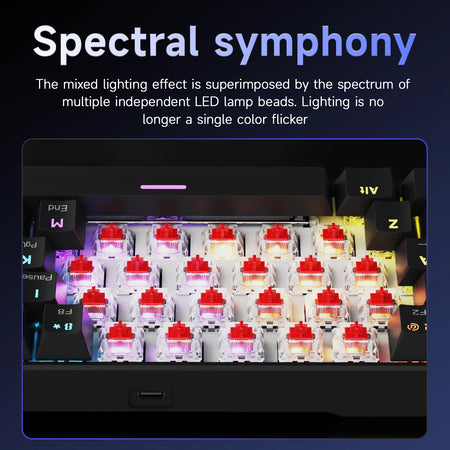 Ajazz NK61 &ndash; Hot-Swappable 61-Key RGB Wired Keyboard