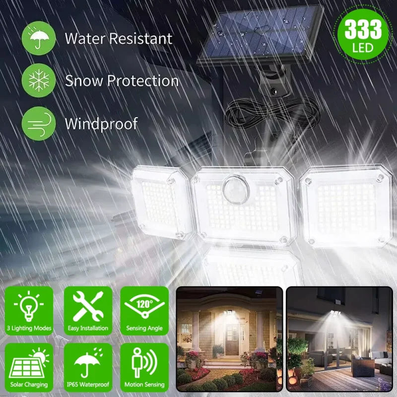 Solar LED Motion Wall Light Outdoor &ndash; IP65 Remote Control
