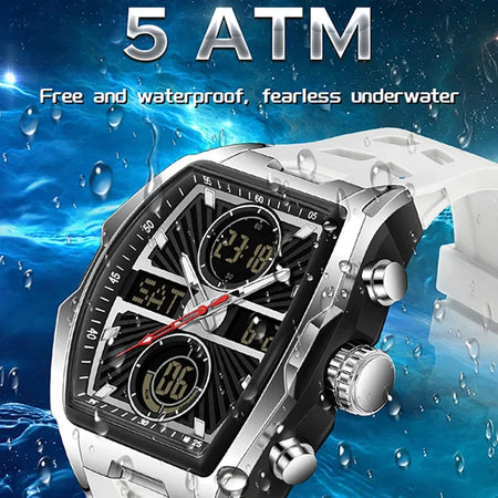 Sanda Men Watch &ndash; Double Display Chronograph Waterproof