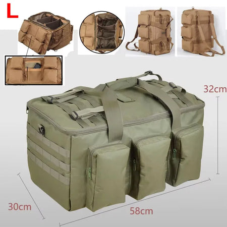 55L Camping Backpack &ndash; Rugged Multi Function Design Green L