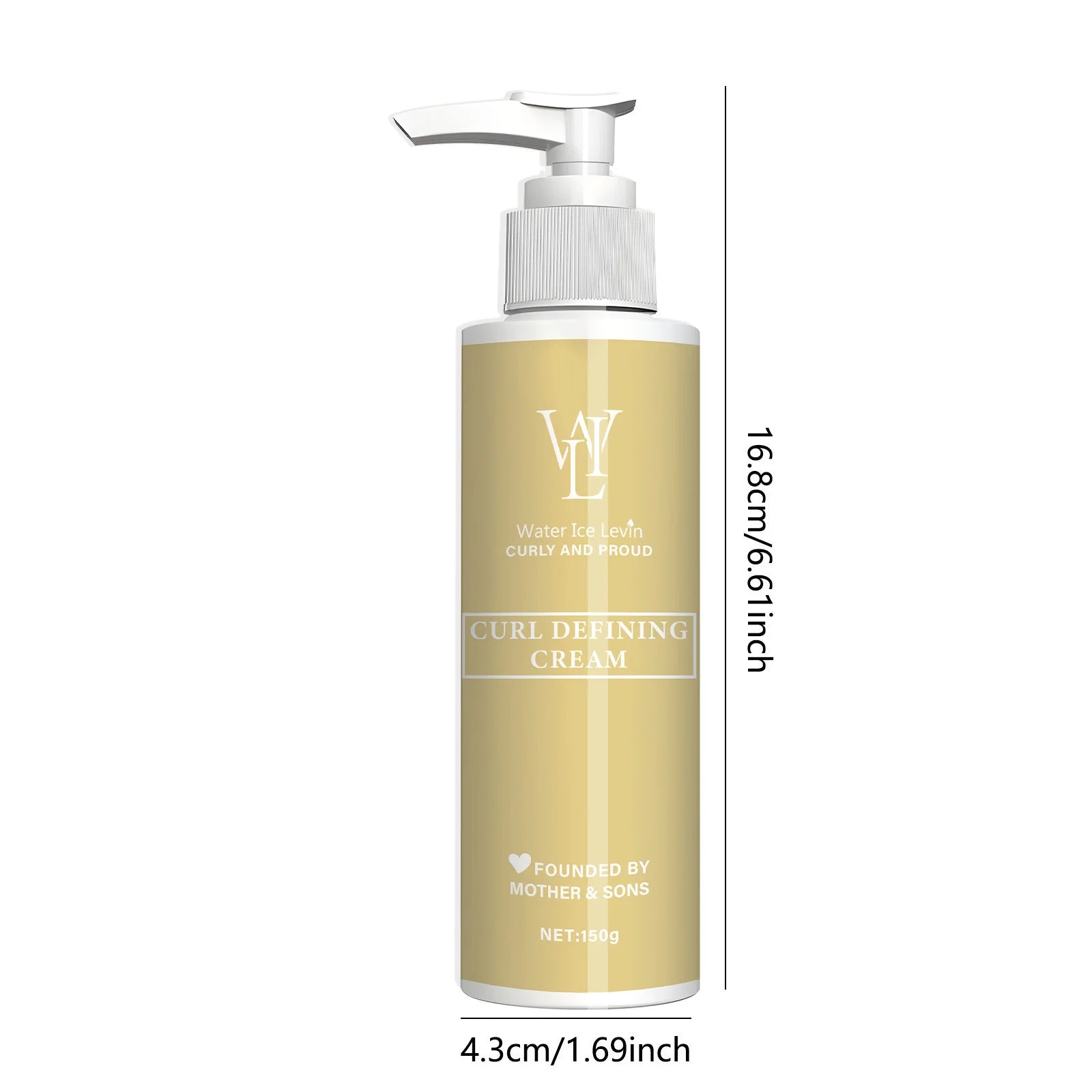 Water Ice Levin Curly Hair Enhancement Cream &ndash; Moisturizing and Styling Formula