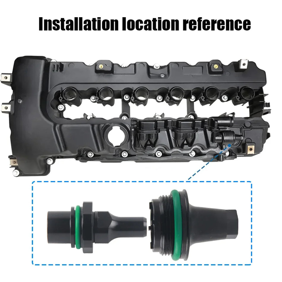 Komplet pokrova ventila PCV iz aluminija za BMW N54 twin-turbo motorje, 6061-T6 aluminij, Viton O-obroč