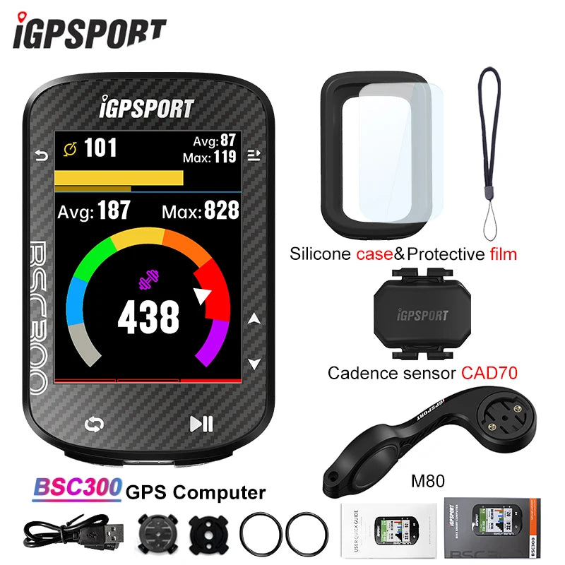 iGPSPORT BSC300 &ndash; GPS Navigation with Offline Maps BSC300 with CAD70