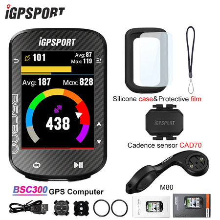 iGPSPORT BSC300 &ndash; GPS Navigation with Offline Maps BSC300 with CAD70