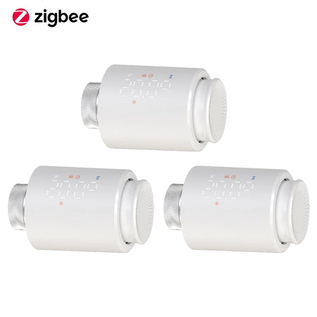 Smart TRV Zigbee Thermostatic Radiator Valve &ndash; Voice Control 3pcs / 3 x 1.5V