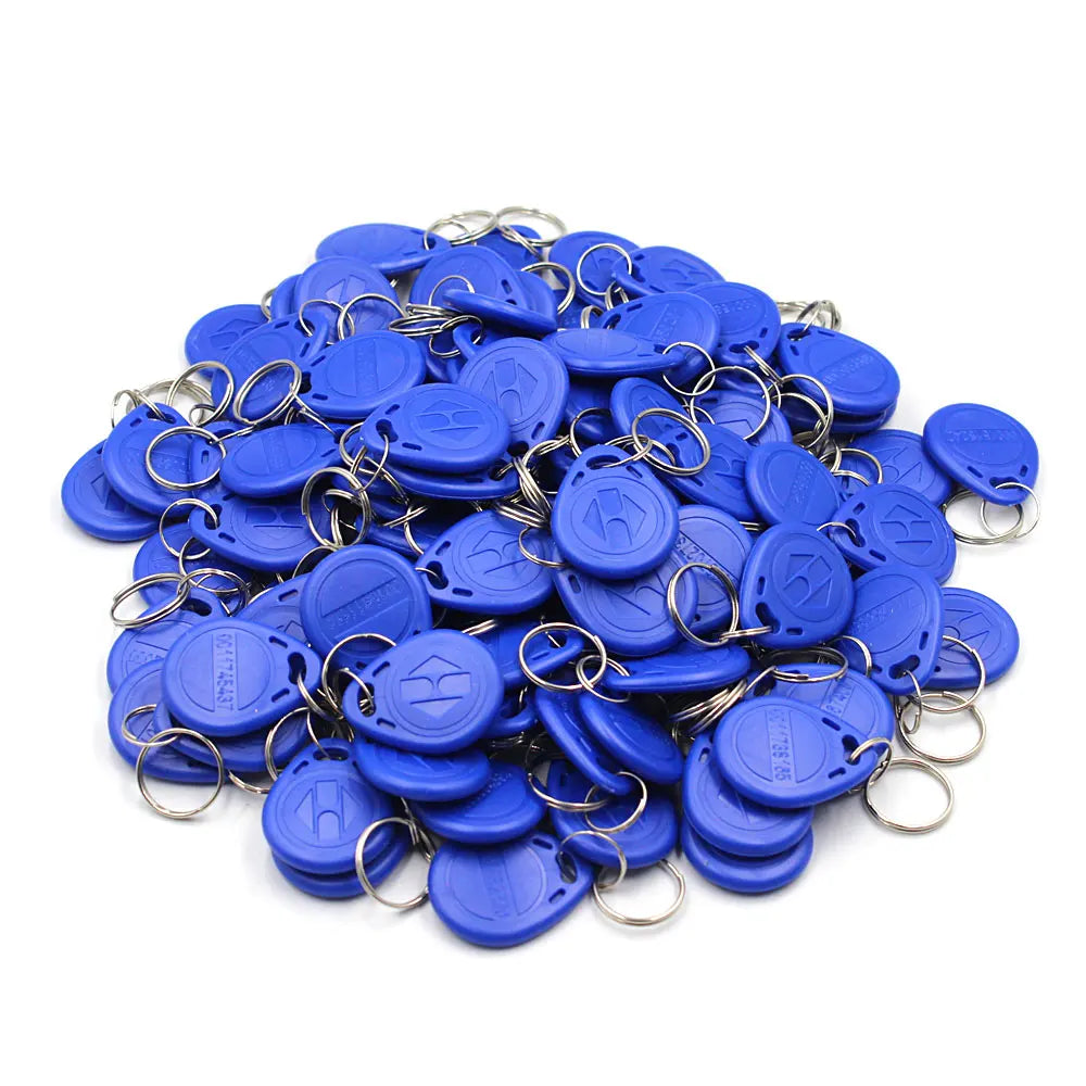LUCKING DOOR EM4100 TK4100 RFID Keychain Tokens &ndash; Read-Only blue 100pcs