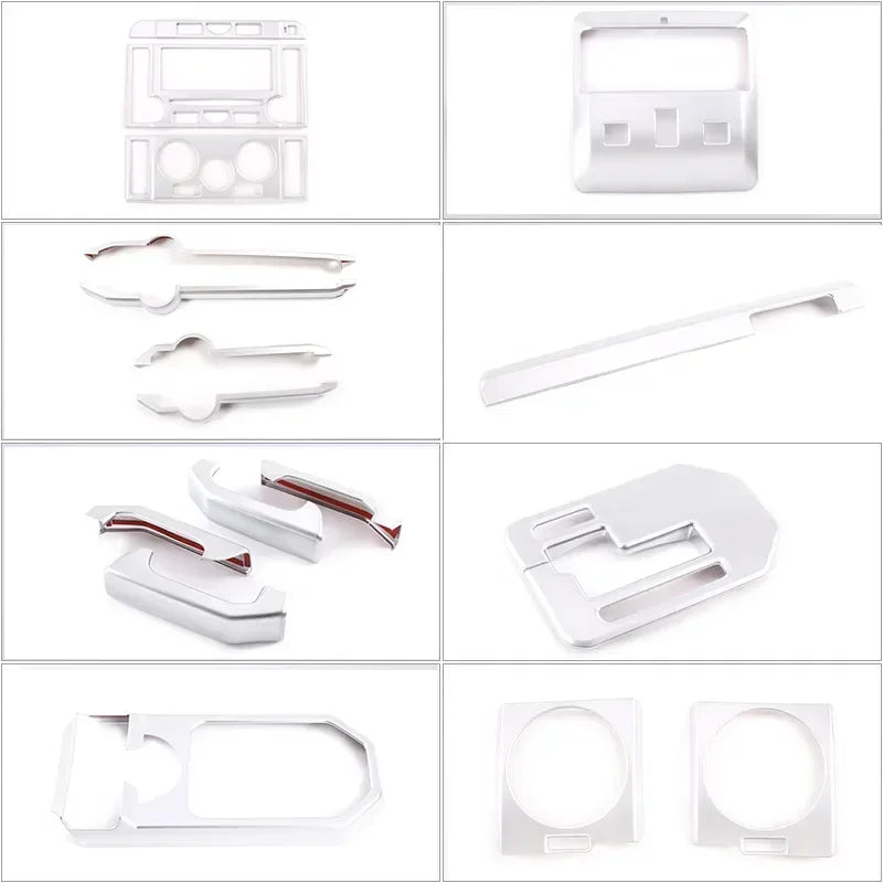 Adesivo copertura cornice interna ABS argento per LR3 2004 a 2009