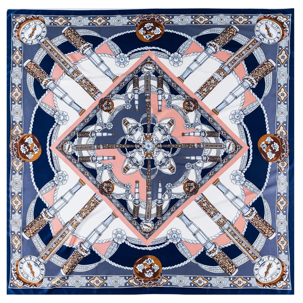 POBING Silk Scarf &ndash; Luxurious Back Garden Print