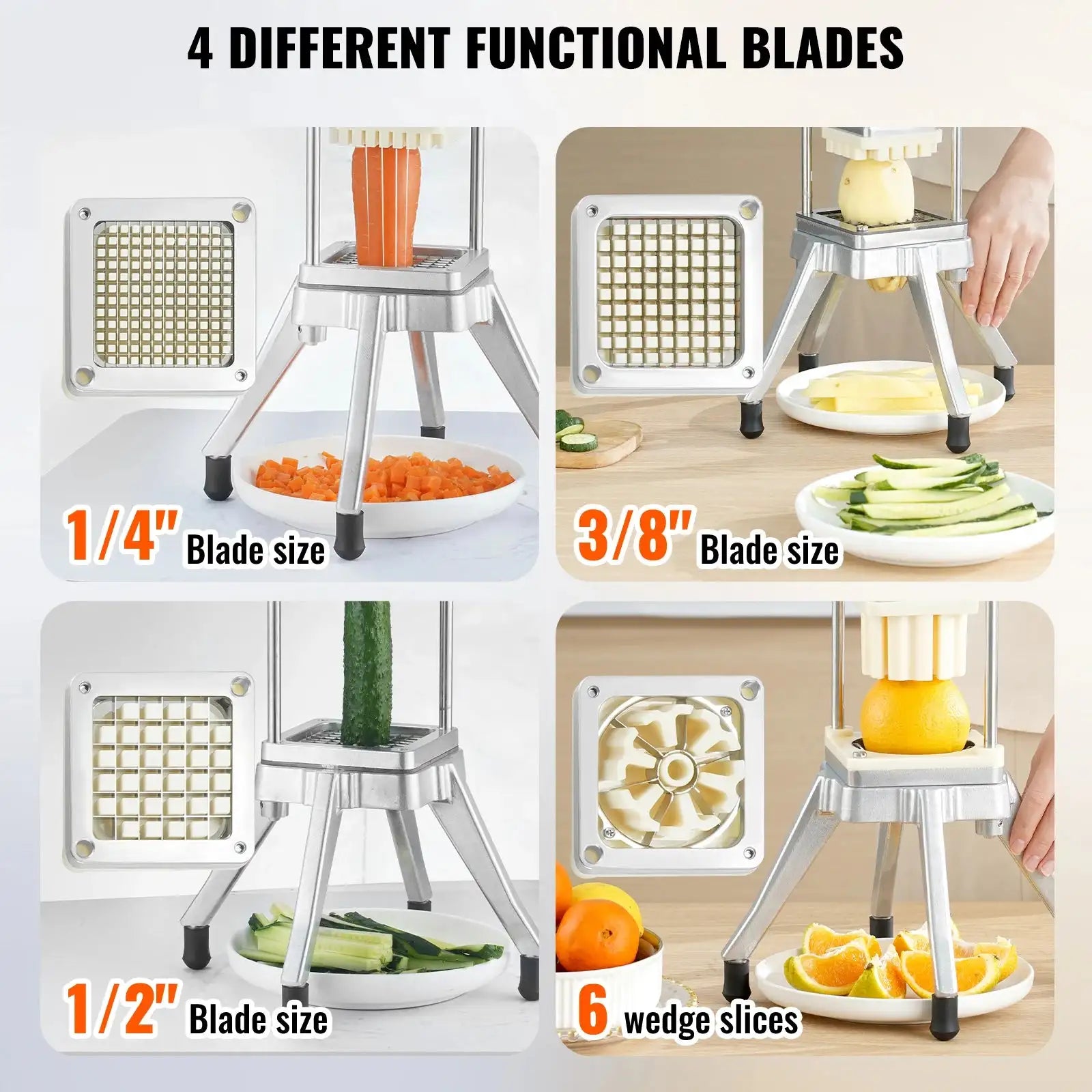 Commercial Vegetable Chopper With 4 Blades