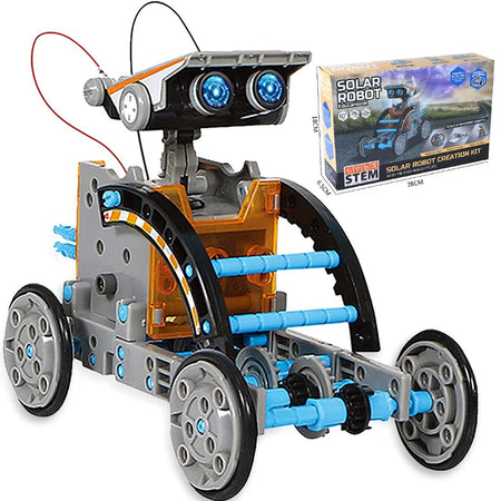 12-in-1 Solar Robot Stem Toy Kit gray no box