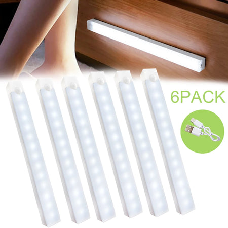 Motion Sensor Night Light 6 Pack - Type C Rechargeable