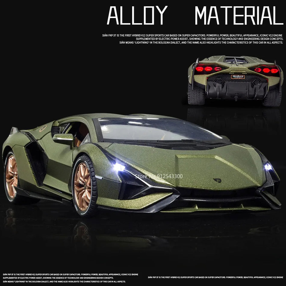 1/18 Maßstab Legierung Diecast Spielzeugauto mit Sound und Lichtern