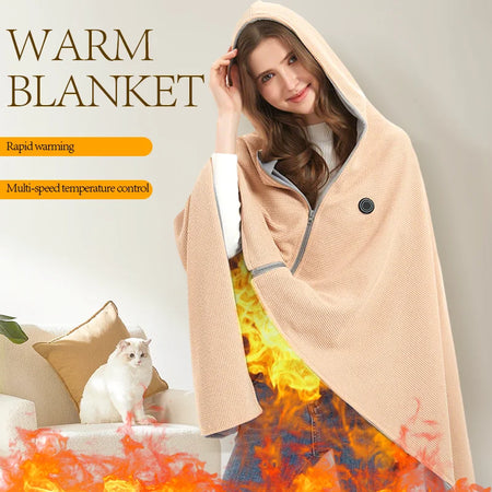 USB Electric Heated Blanket &ndash; Three Heating Levels Included