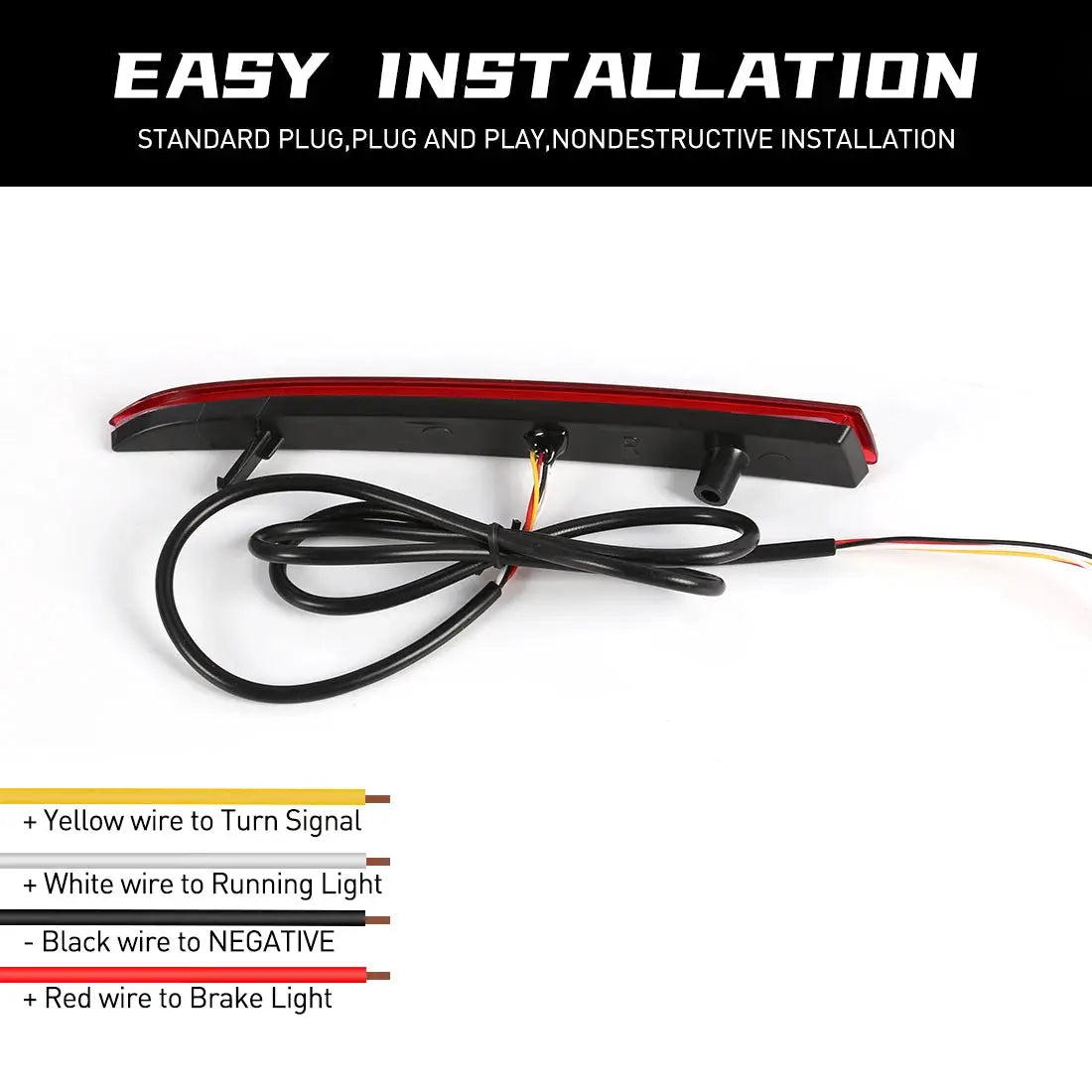 LED Rear Bumper Reflector Light For For Cadillac ATS XT5 For Chevrolet Camaro Pontiac G8 Function Brake Dynamic Turn Signal 12V by InterCyprus Trading Ltd