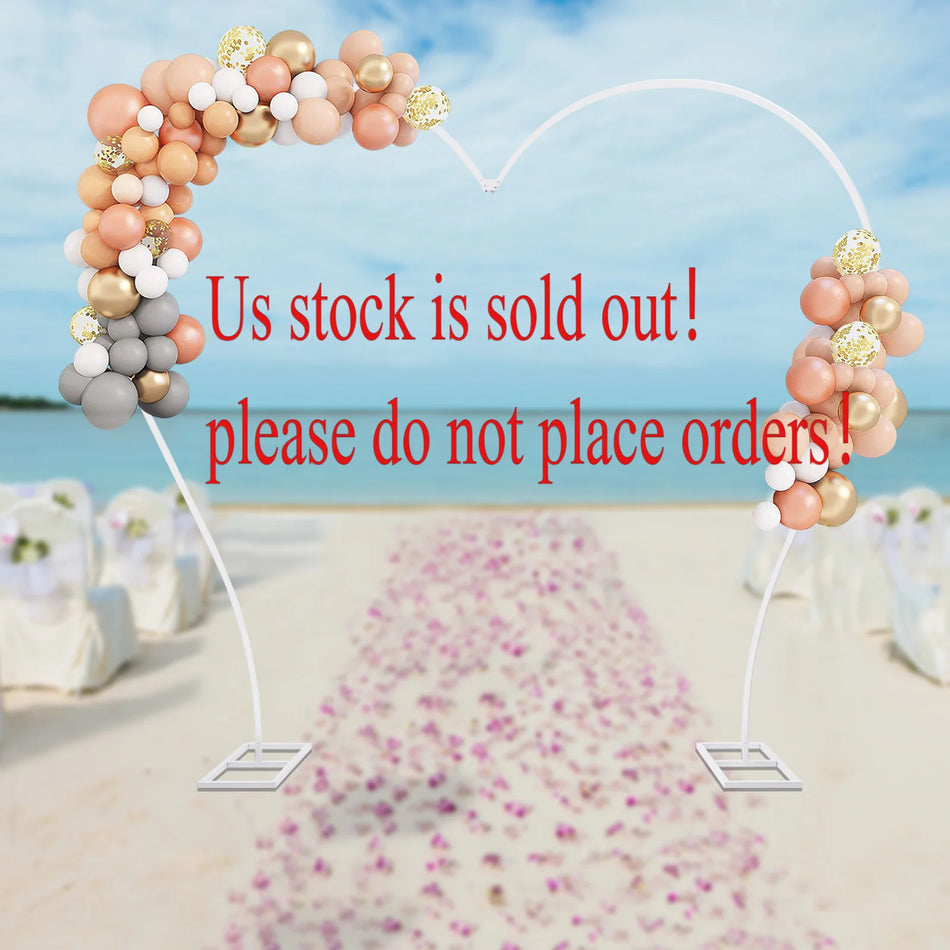 Metal Wedding Arch Heart-Shaped Stand &ndash; Sturdy Carbon Steel