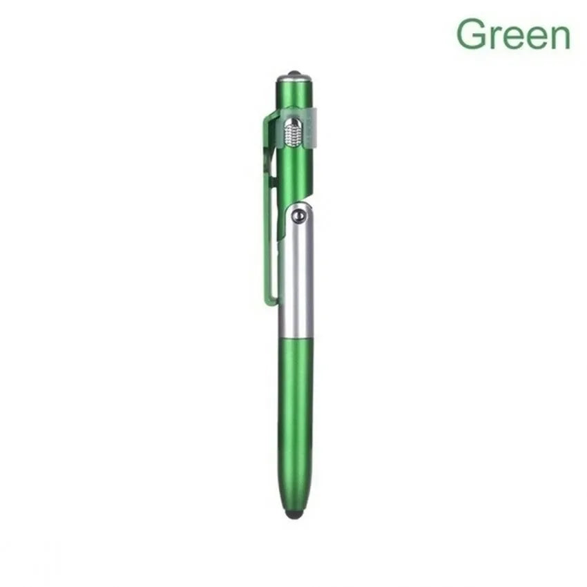 4 in 1 Multifunction Ballpoint Pen with LED Light and Phone Holder MP-8878-Green