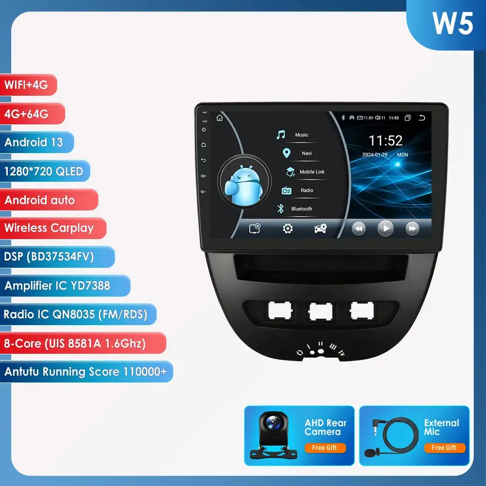 Ossure 8581 Android Car Radio &ndash; Wireless CarPlay Ready W5 rearcam / Poland