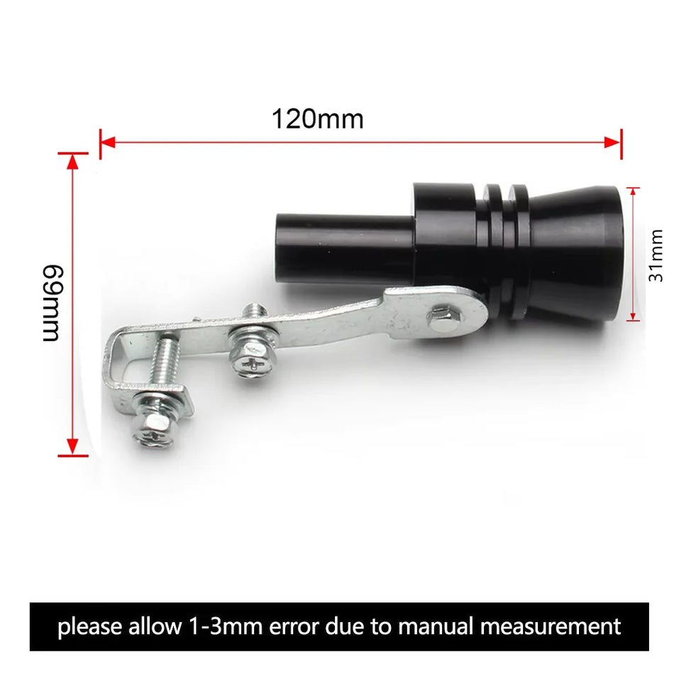 Universāla automašīnu turbo skaņas svilpe ar alumīnija sakausējumu, aizmugurējais izplūdes mufflers