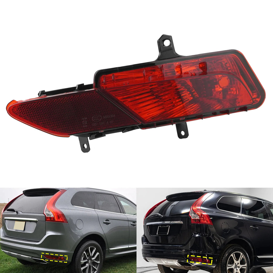 Volvo XC60 2014-2018 için Sağ Arka Tampon Reflektör Sis Işığı Montajı ABS Plastik
