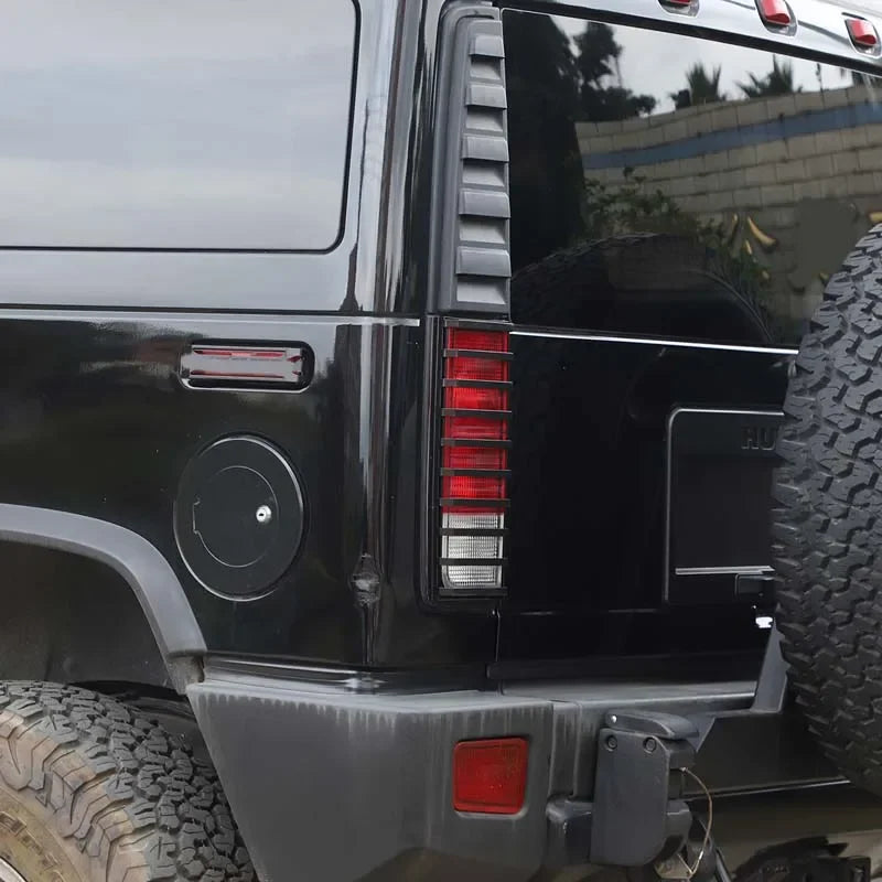 Накладки на задние фонари из нержавеющей стали черного цвета H2 2003 2009