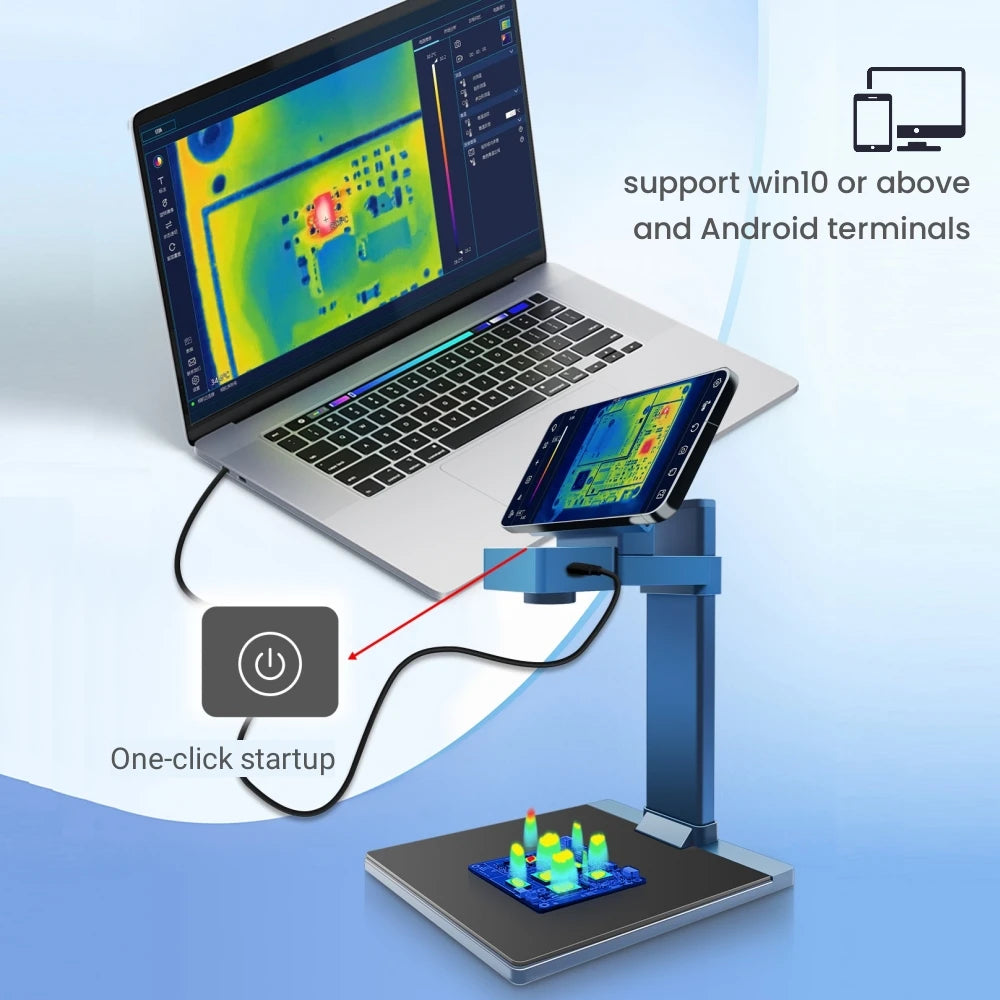 Advanced 3D Thermal Imaging Camera for PCB Repair and Inspection - Compatible with Android &amp; PC, 256x192 Resolution