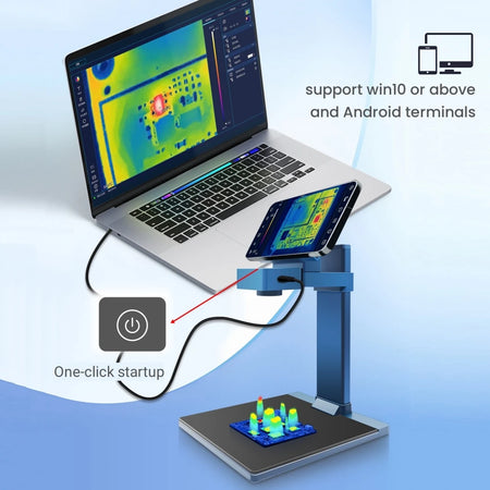 Advanced 3D Thermal Imaging Camera for PCB Repair and Inspection - Compatible with Android &amp; PC, 256x192 Resolution